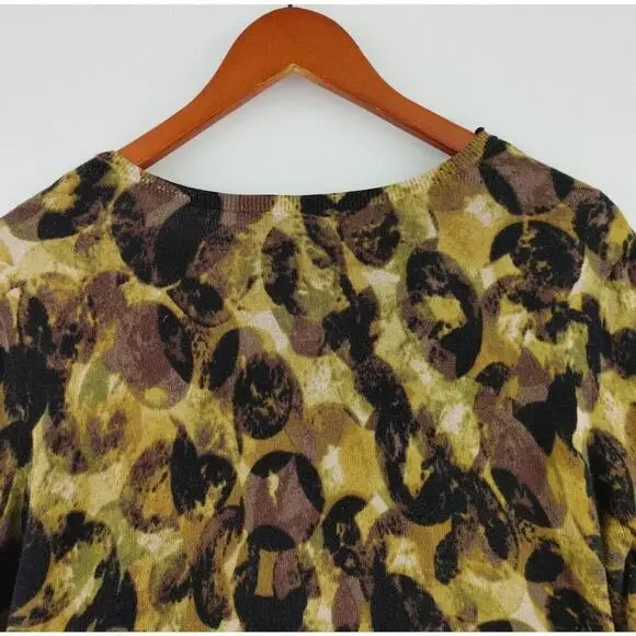 Zozo Cardigan XL Black Yellow Sheer Knot Front Art to Wear Whimsigoth - Picture 6 of 13